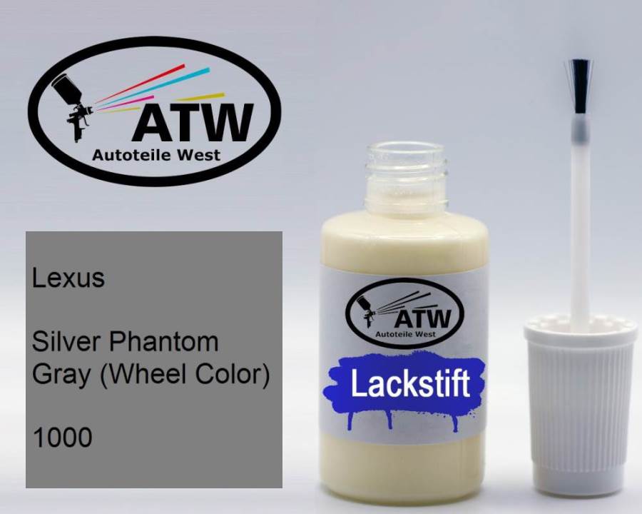 Lexus, Silver Phantom Gray (Wheel Color), 1000: 20ml Lackstift, von ATW Autoteile West.